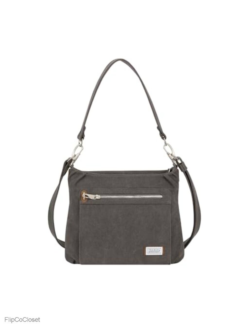 Anti-Theft Canvas Suede Hobo Bag with RFID, Crossbody Strap